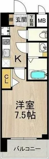 スプランディッド難波SOUTH【7階】の間取り