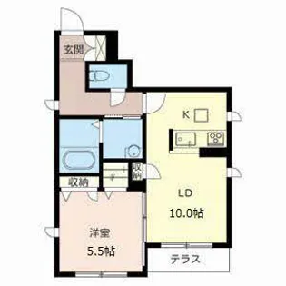 レグルス神戸【0102号室】の間取り