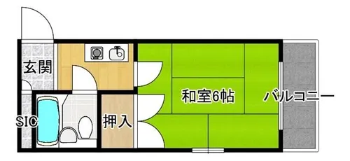 プレアール豊里Ⅱ【1階】の間取り