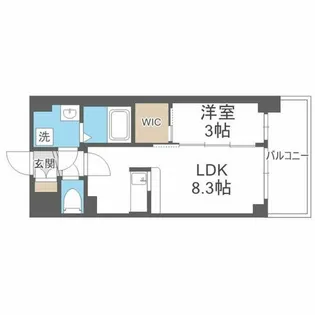MAXIV CROS 江坂【4階】の間取り