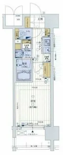 レジュールアッシュ上町台【5階】の間取り