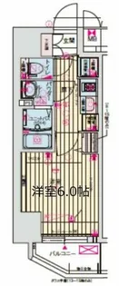 ララプレイス阿波座駅前フェリオ【4階】の間取り