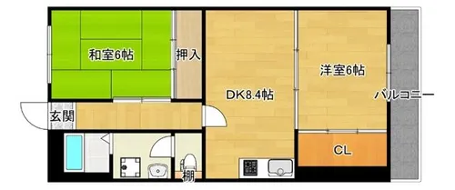 ハマハイツ【3階】の間取り
