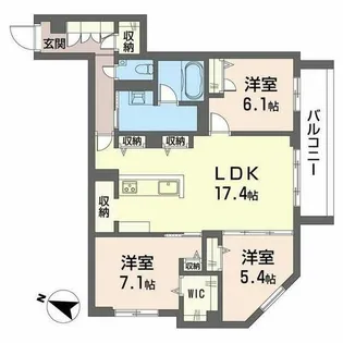 ザ リッツ大手町【0201号室】の間取り