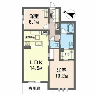 ザ リッツ大手町【0103号室】の間取り