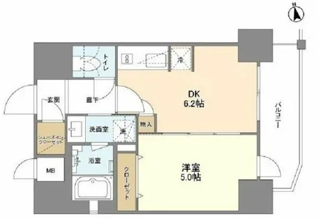 エステムコート北堀江Ⅱ【7階】の間取り