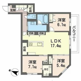 ザ リッツ大手町【0301号室】の間取り