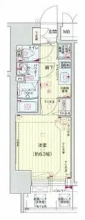 プレサンスOSAKA DOMECITYワンダー【9階】の間取り