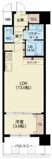 スプランディッド福島WEST【4階】の間取り