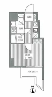 レジュールアッシュ谷町【5階】の間取り