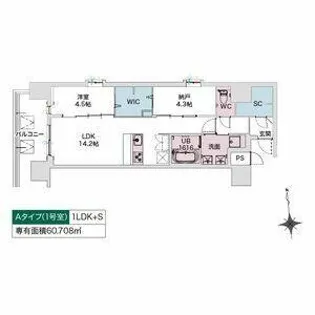 Draw上本町【9階】の間取り