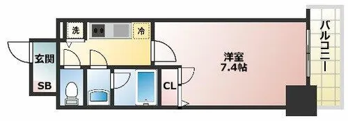 アーバネックス大阪城WEST【10階】の間取り