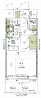 レジュールアッシュ都島ヴェルクレール【5階】の間取り