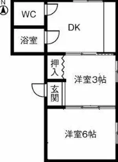 メゾン服部Ⅰ【B号室】の間取り