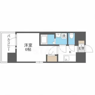 エスリード大阪 NAGAHORI GATE【6階】の間取り