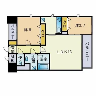 ブラン・スタイル博多【12階】の間取り