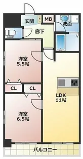 メゾン・デ・ノムラ島之内【11階】の間取り
