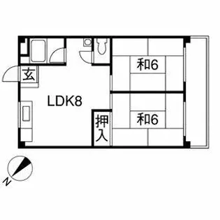スカイル白川【408号室】の間取り
