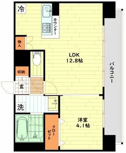 ソルレヴェンテ新梅田【7階】の間取り