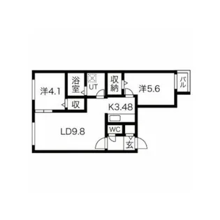 カオン山鼻【5階】の間取り