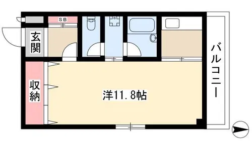 パビヨンよもぎ台【2F号室】の間取り