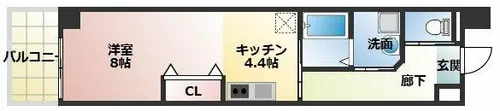 リベルテ交野【2階】の間取り