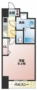 ディームス江坂【2階】の間取り
