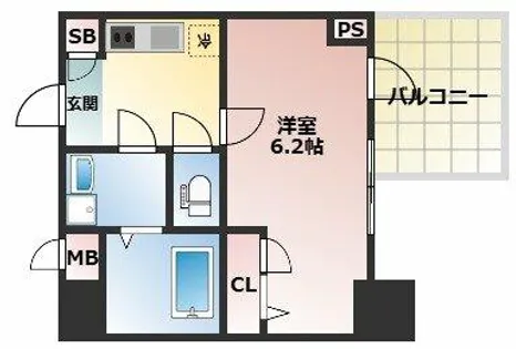 S-RESIDENCE新大阪Rish【9階】の間取り