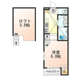 縁テラス淀【2階】の間取り