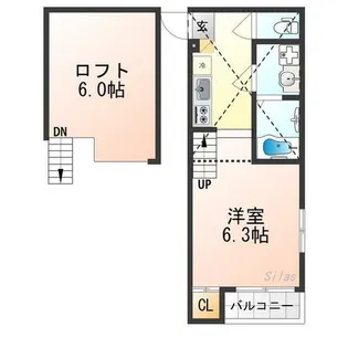 縁テラス淀【2階】の間取り