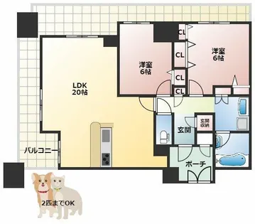 フェニックス日本橋高津【10階】の間取り