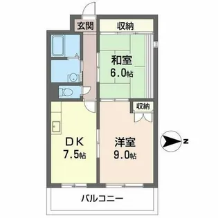 ドゥミール西山本【0403号室】の間取り
