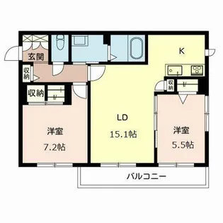 シャーメゾン・ブルームステージ【0202号室】の間取り