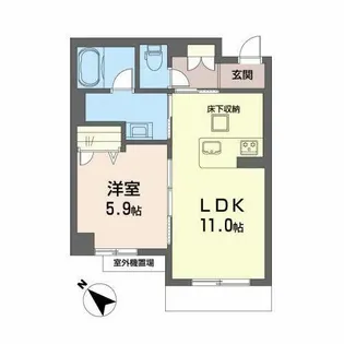 WILL 栗東【0103号室】の間取り