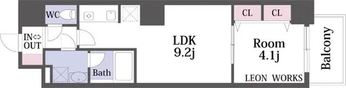 レオンコンフォート堀江公園【904号室】の間取り