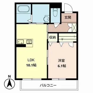 ガーデンスクエア弐番館【2階】の間取り