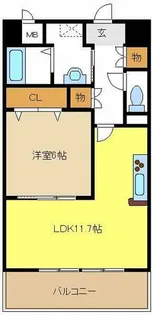 クロービア【1階】の間取り