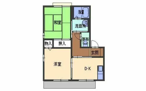 エステート 朝日が丘【B101号室】の間取り