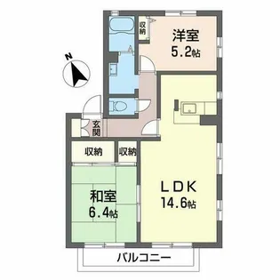 M,sレジェンドプラザA・B【A202号室】の間取り