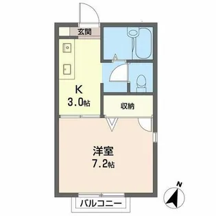メモリアル月見山【0203号室】の間取り