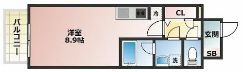 アーバネックス大阪城WEST【14階】の間取り
