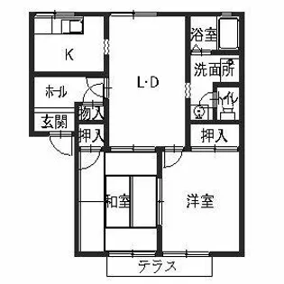 フレグランス大門【0102号室】の間取り