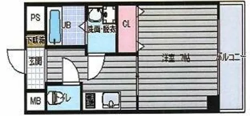 ゼファー東大阪【8階】の間取り