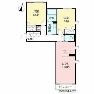 クオリスタ【A0201号室】の間取り