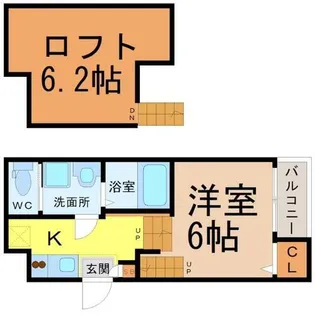 1Kの間取り画像