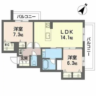 アーデルドルフ一社【0205号室】の間取り