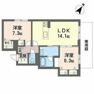 アーデルドルフ一社【0105号室】の間取り
