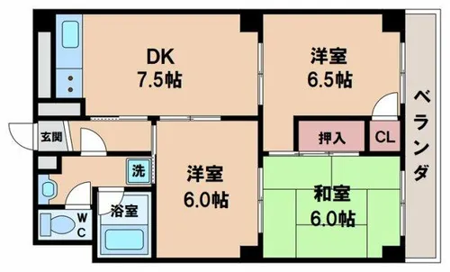 レジデンスハイビレッジ【10階】の間取り