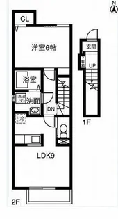 プラッサムコート大留【205号室】の間取り