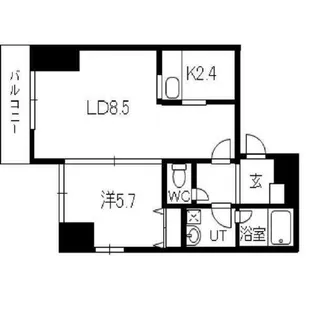 セレナール南13条【7階】の間取り